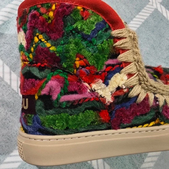 Mou Eskimo Ethnic Style Round Toe Snow Boots